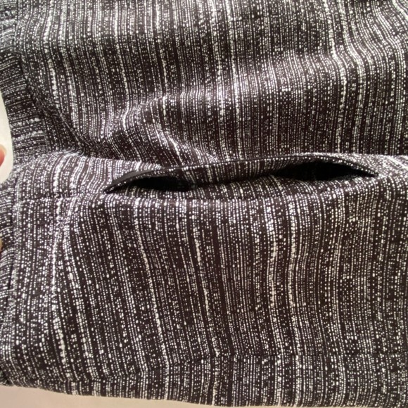 Ann Taylor Loft Knee Length Pencil Skirt Slant Pockets Size 4 Black Grey White - Picture 5 of 8